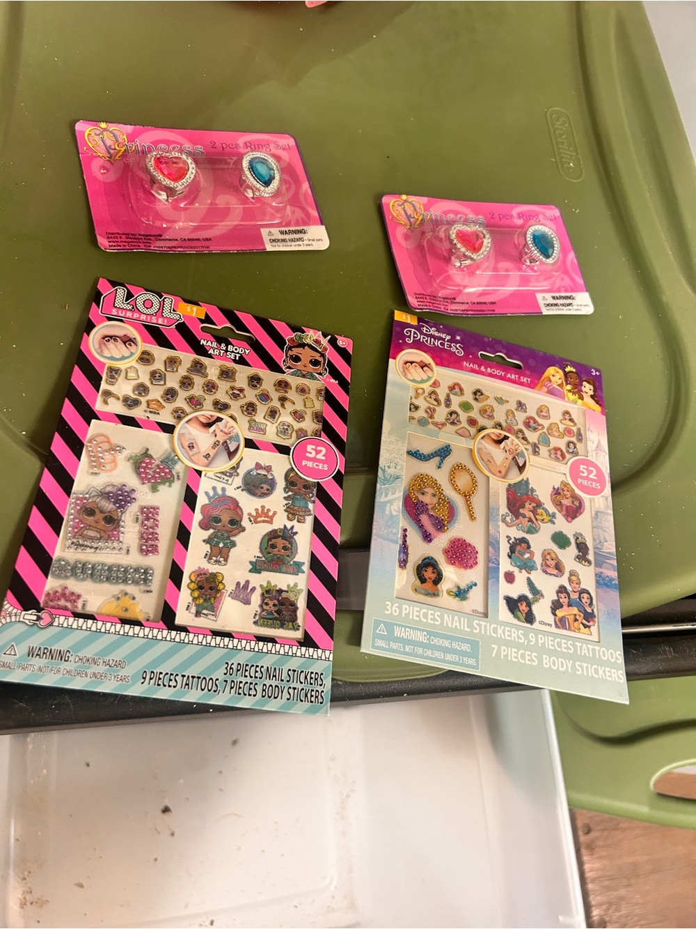 Girls Nail & Body Art Set & Play Rings